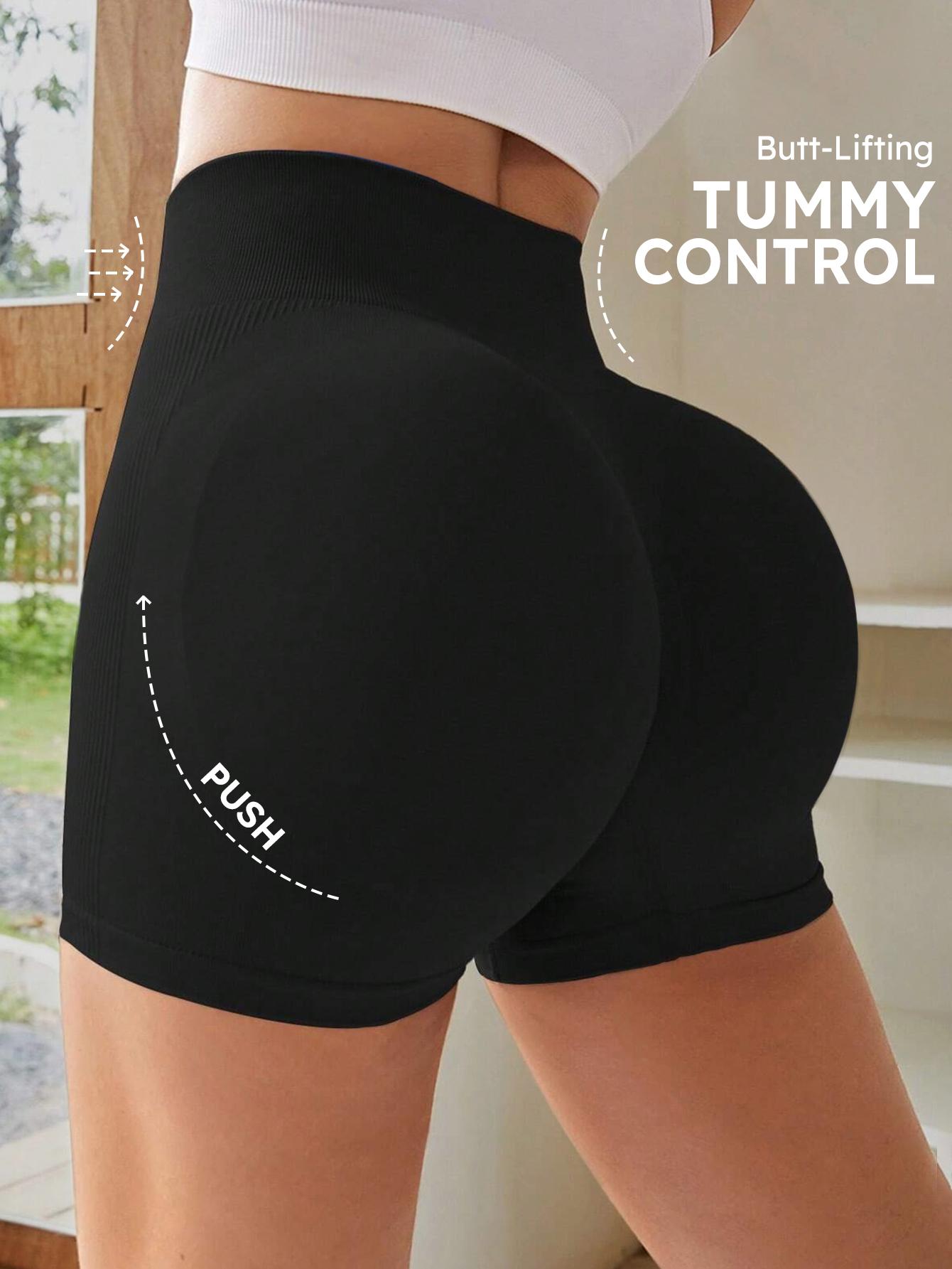4-Pieces High Waist Tummy Control Side-Ribbed Butt-Lifting Seamless Knitted Shorts, Lightweighted Summer Shorts, Stretchy Womenswear Bottom Peachy Shorts 4-Pieces High Waist Tummy Control Side-Ribbed Butt-Lifting Seamless Knitted Shorts, Lightweighted Summer Shorts, Stretchy Womenswear Bottom Peachy Shorts