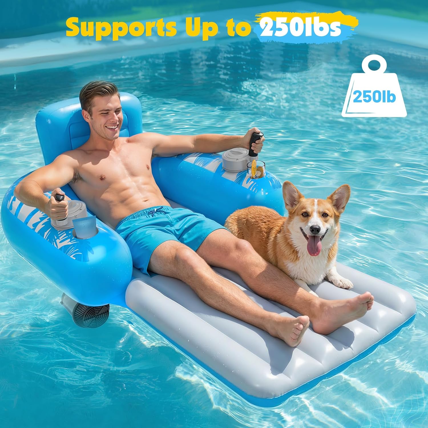Inflatable Motorized Pool Floats for Adults