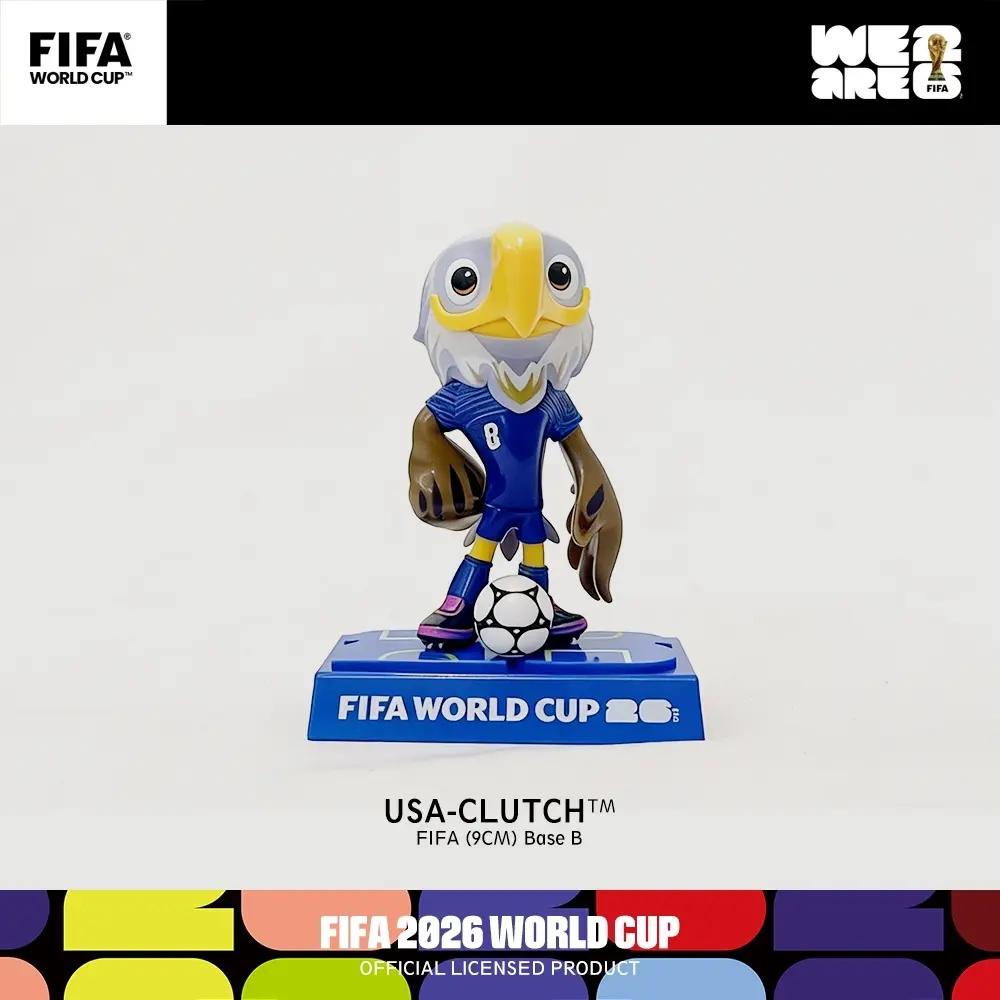 【 FIFA Official Licensed 】2026 World Cup Mascot Set Collectible Figurines, Canada Maple Mexico Zayu Usa Clutch 9cm Toy Statue