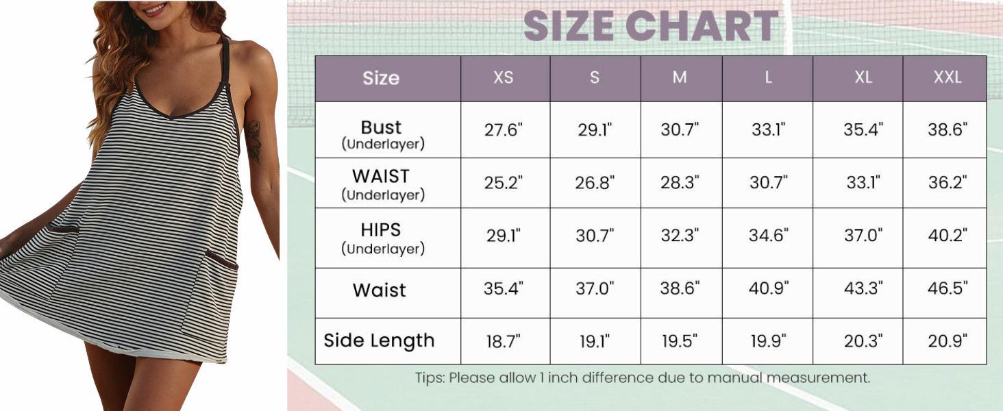 Tanming Women's Summer Sleeveless 4th Of July V-Neck Striped Athletic Mini Dress with Built-in Shorts - Gym Wear, Athleisure, Beach Outfits, Sun Dresses,summerwins