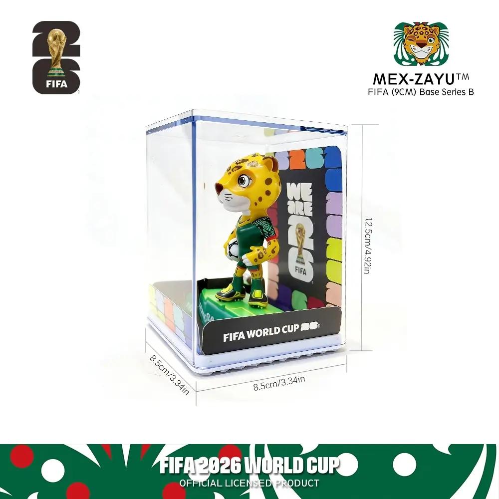 【 FIFA Official Licensed 】2026 World Cup Mascot Set Collectible Figurines, Canada Maple Mexico Zayu Usa Clutch 9cm Toy Statue