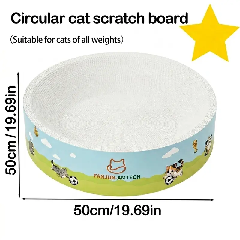 2-in-1 Cartoon Cat Scratcher Bed