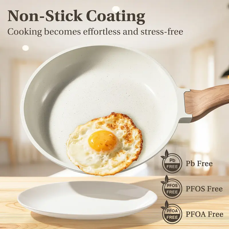 25-Piece Sturdy Non-Stick Ceramic Granite Cookware Set