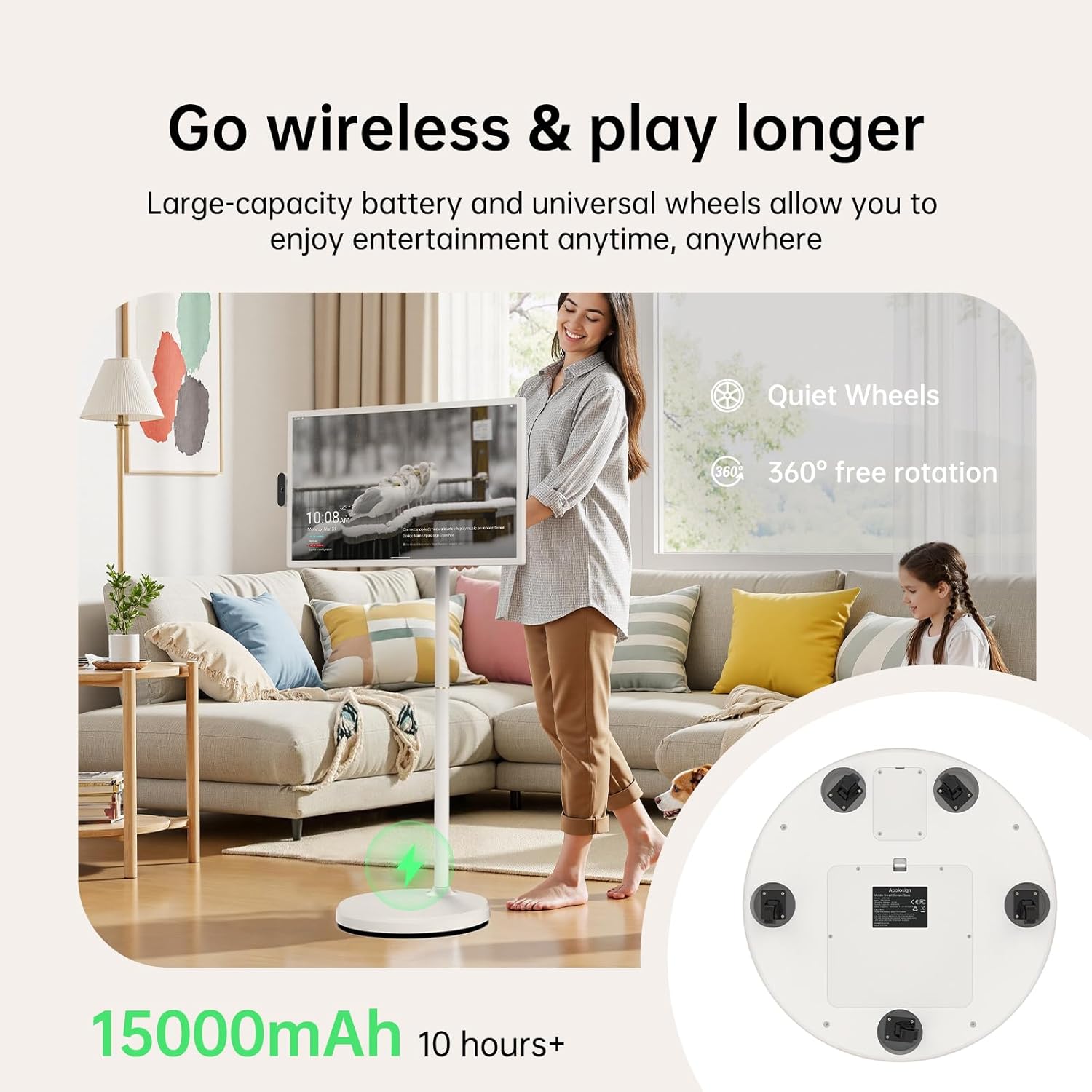 32 Inch UHD 4K Smart Portable TV