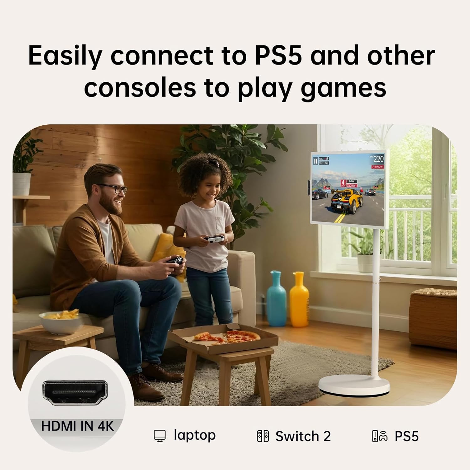 32 Inch UHD 4K Smart Portable TV