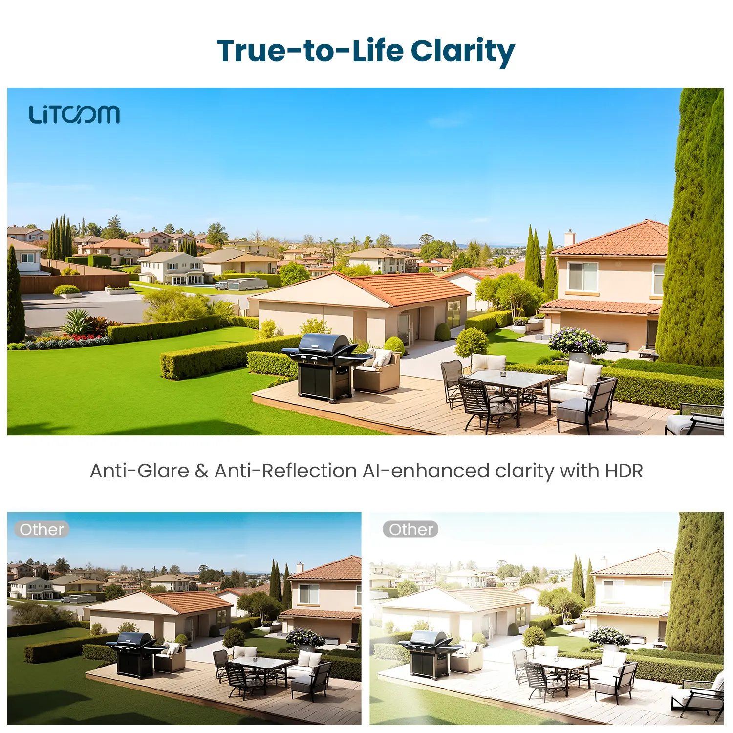 Litokam Window Security Camera 3MP 2K, Indoor WiFi Cameras wifi6&2.4GHz with Colorvue AI Color Night Vision, Support Wi Fi6,Motion & Person Detection with Auto Focus , Easy Installation, 24/7 Recording Works with Alexa & Google Home,Support TF card
