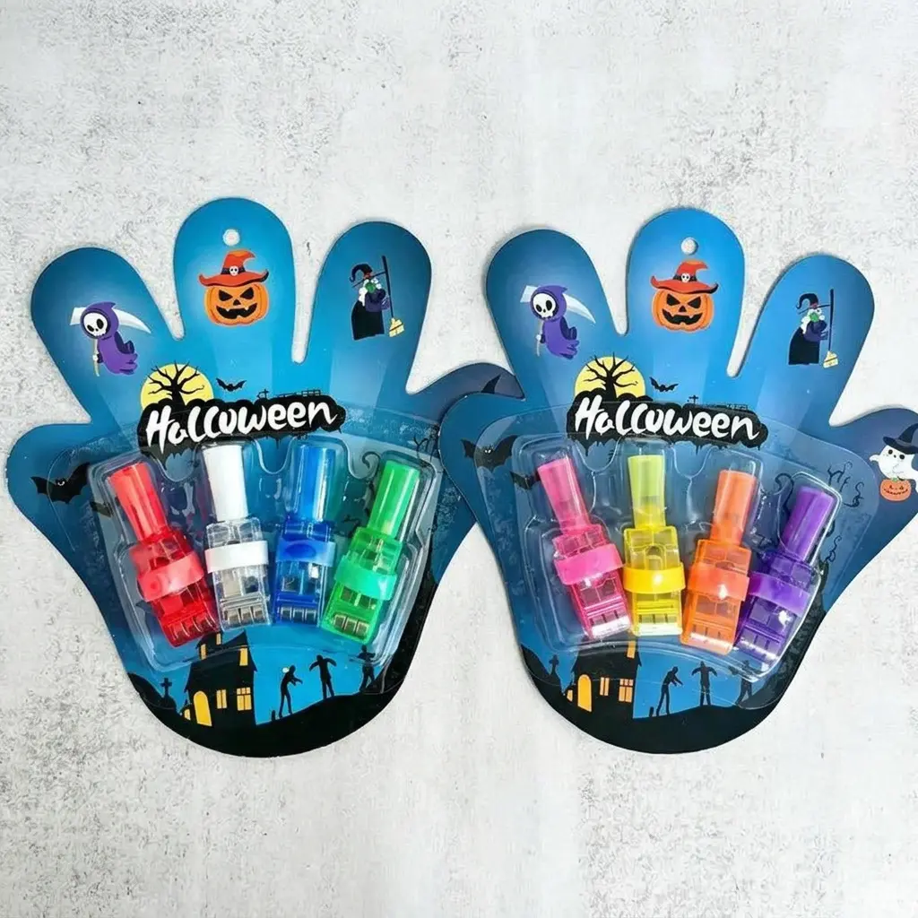 36Pcs Halloween LED Finger Lights with  Projection Patterns - Glow Finger Toys for Kids Party Favors