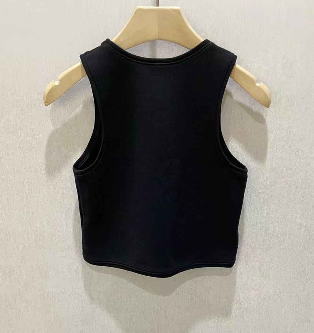 CC 2026SS Black and white 2-color handmade workshop series camellia vest