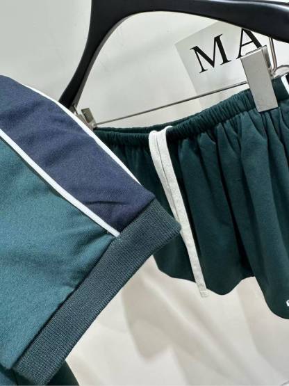 MM 2026SS Turtleneck dark green sports suit