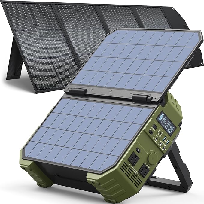 💥Clearance Sale💥Buy 1 Get 1 Free💥Portable Power Station with Built-in Solar Panel