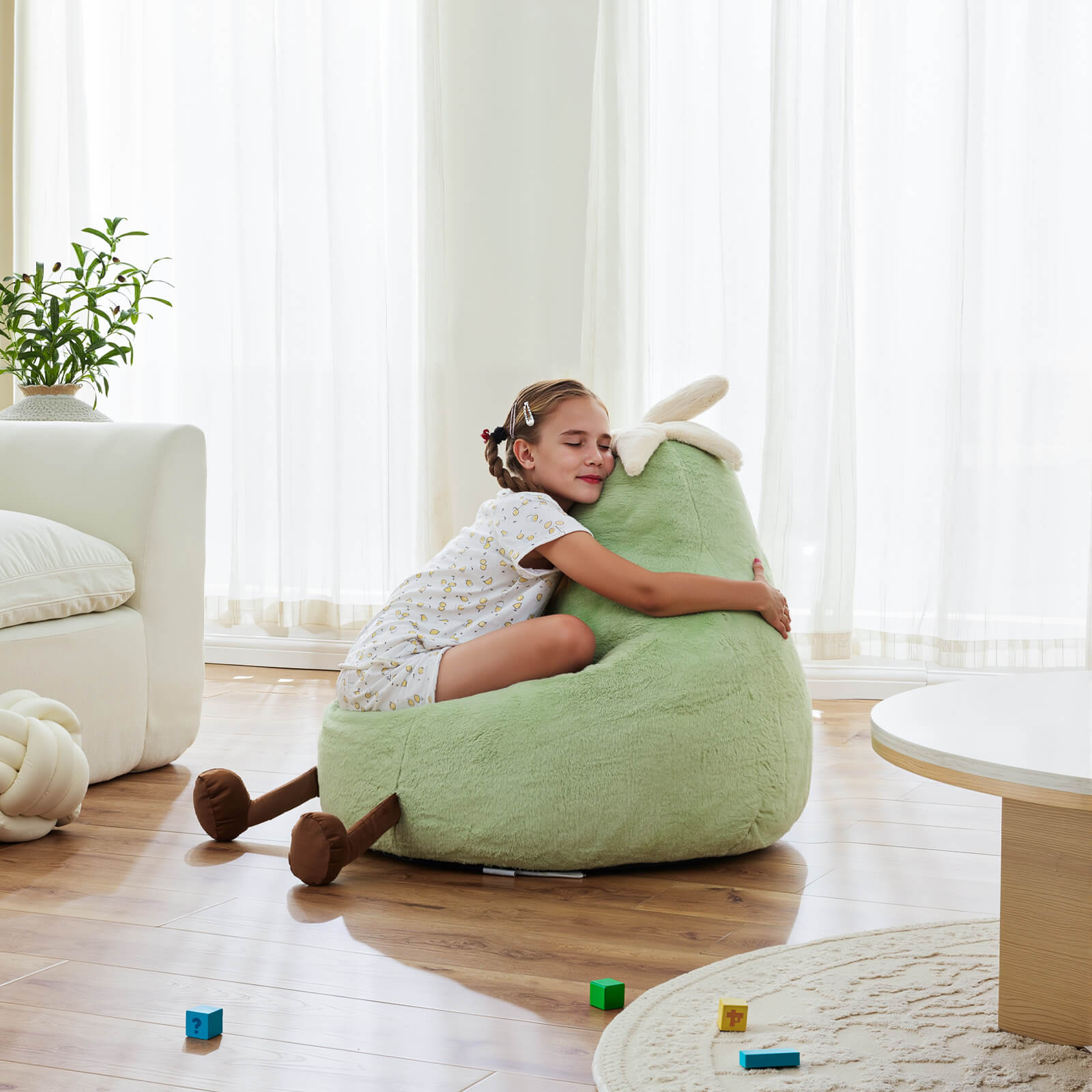 Eggplant Bean Bag Chair – Soft ＆ Supportive
