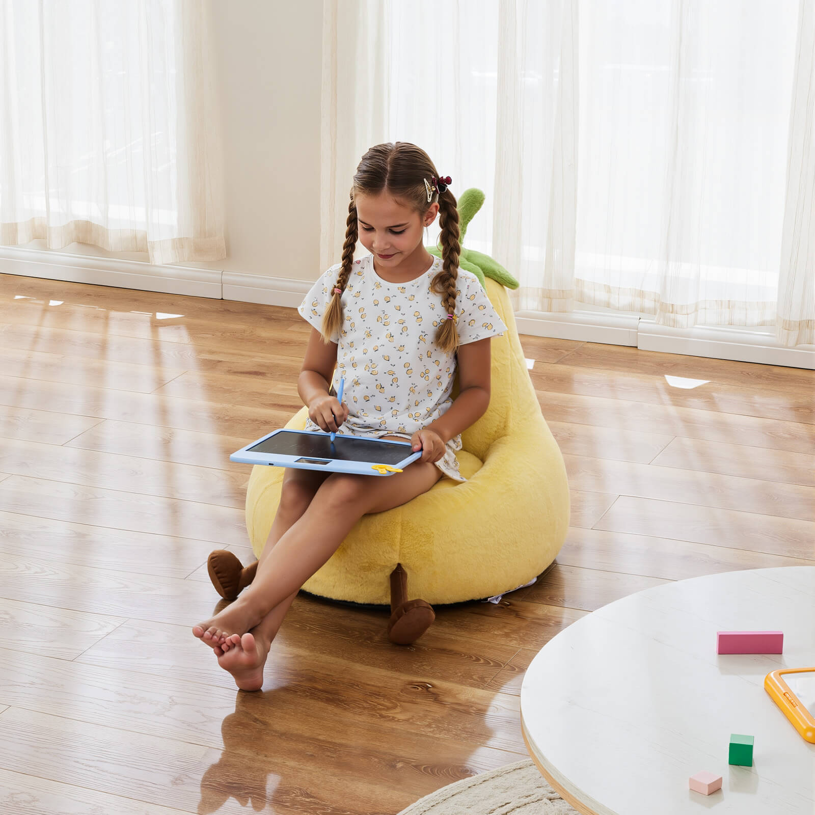Eggplant Bean Bag Chair – Soft ＆ Supportive