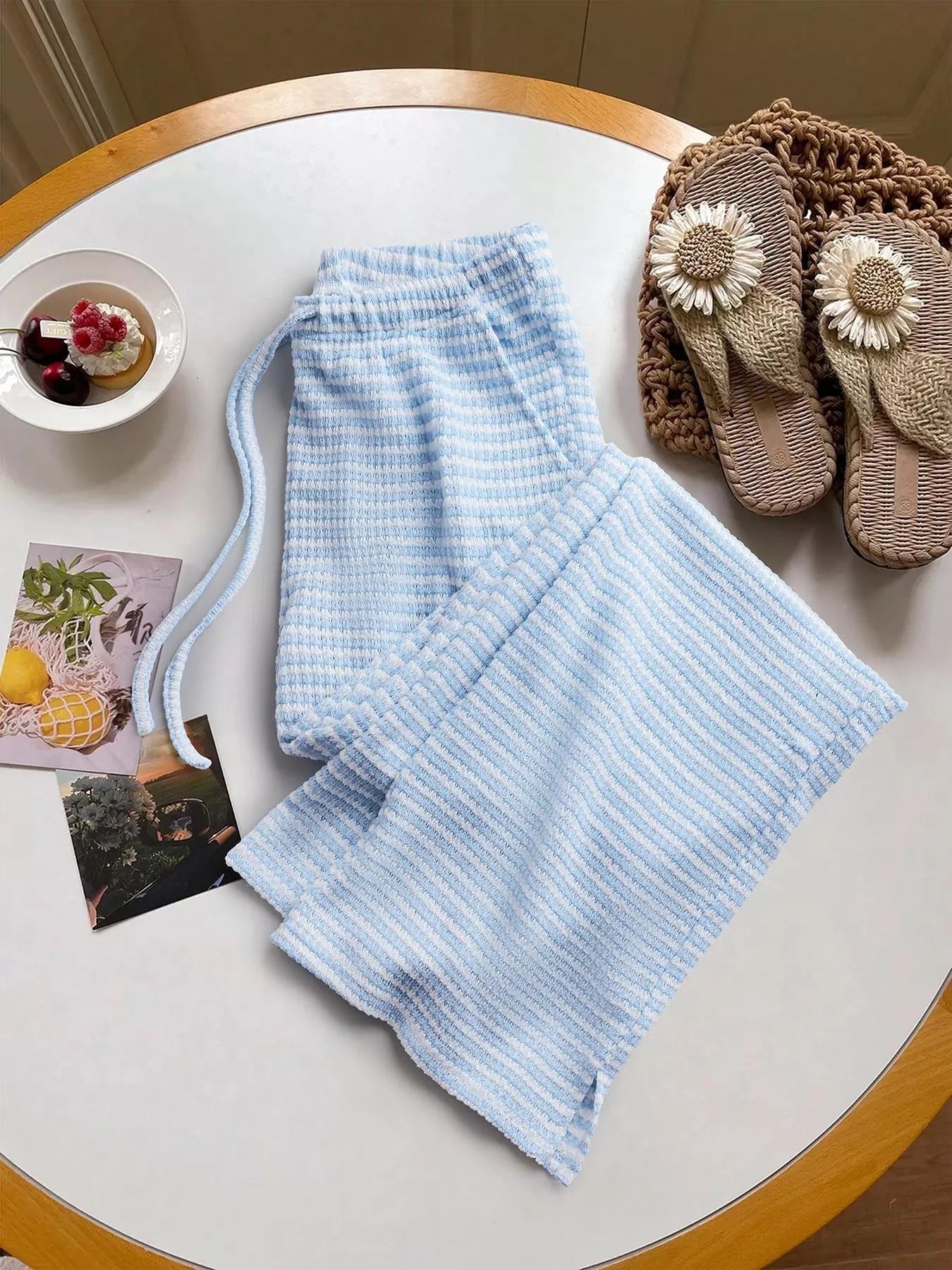 Hazel Blues® |  Drawstring Wide Leg Pants