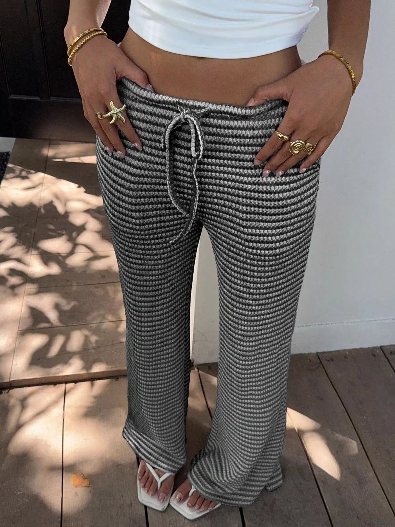 Hazel Blues® |  Drawstring Wide Leg Pants
