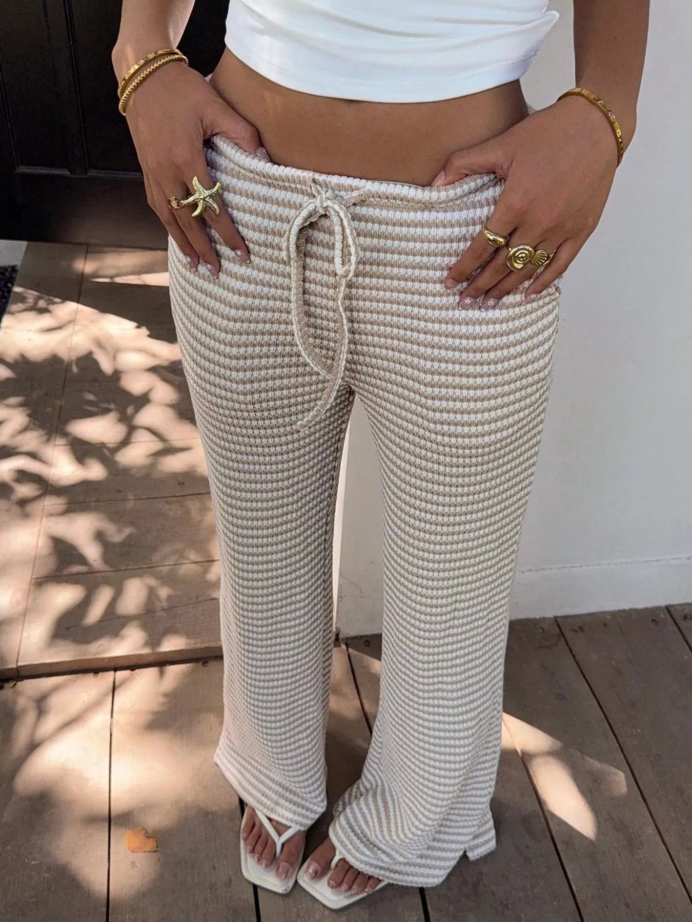 Hazel Blues® |  Drawstring Wide Leg Pants