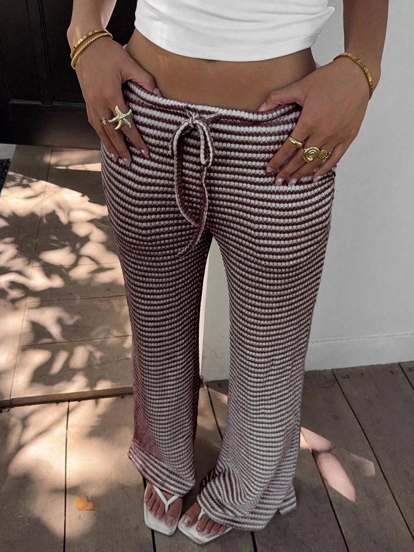 Hazel Blues® |  Drawstring Wide Leg Pants