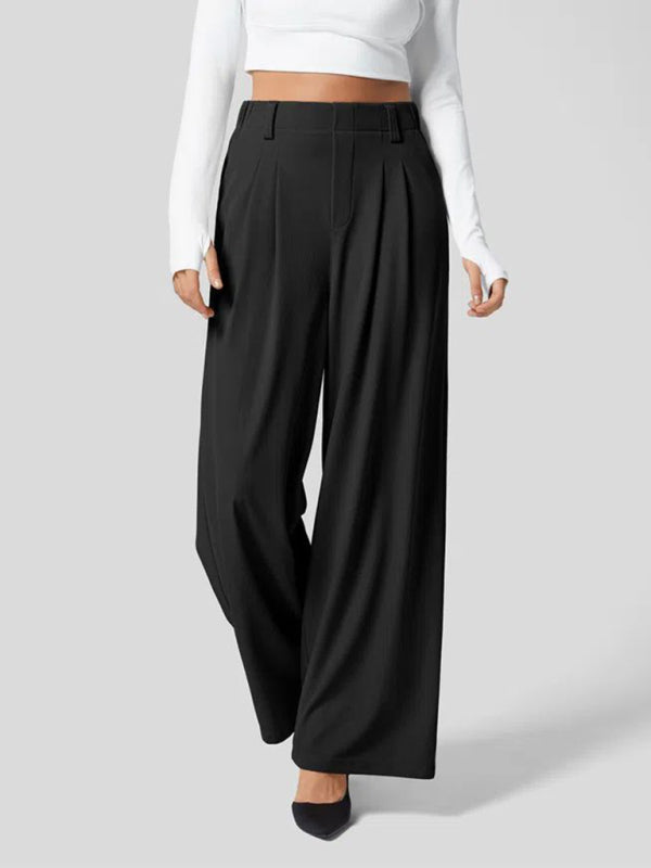 Blue Zone Planet |  Loose Wide Leg Pocket High Waist Pants