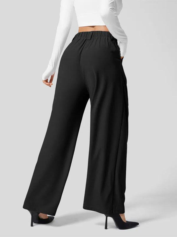Blue Zone Planet |  Loose Wide Leg Pocket High Waist Pants