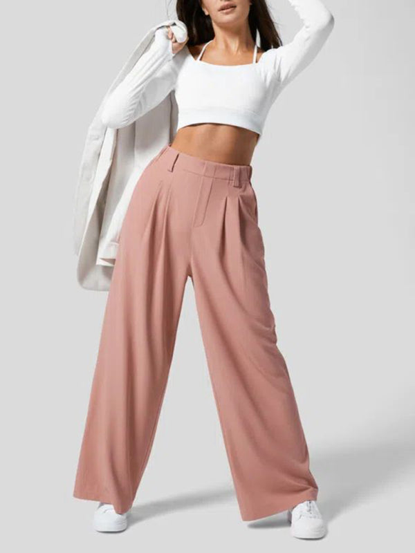 Blue Zone Planet |  Loose Wide Leg Pocket High Waist Pants