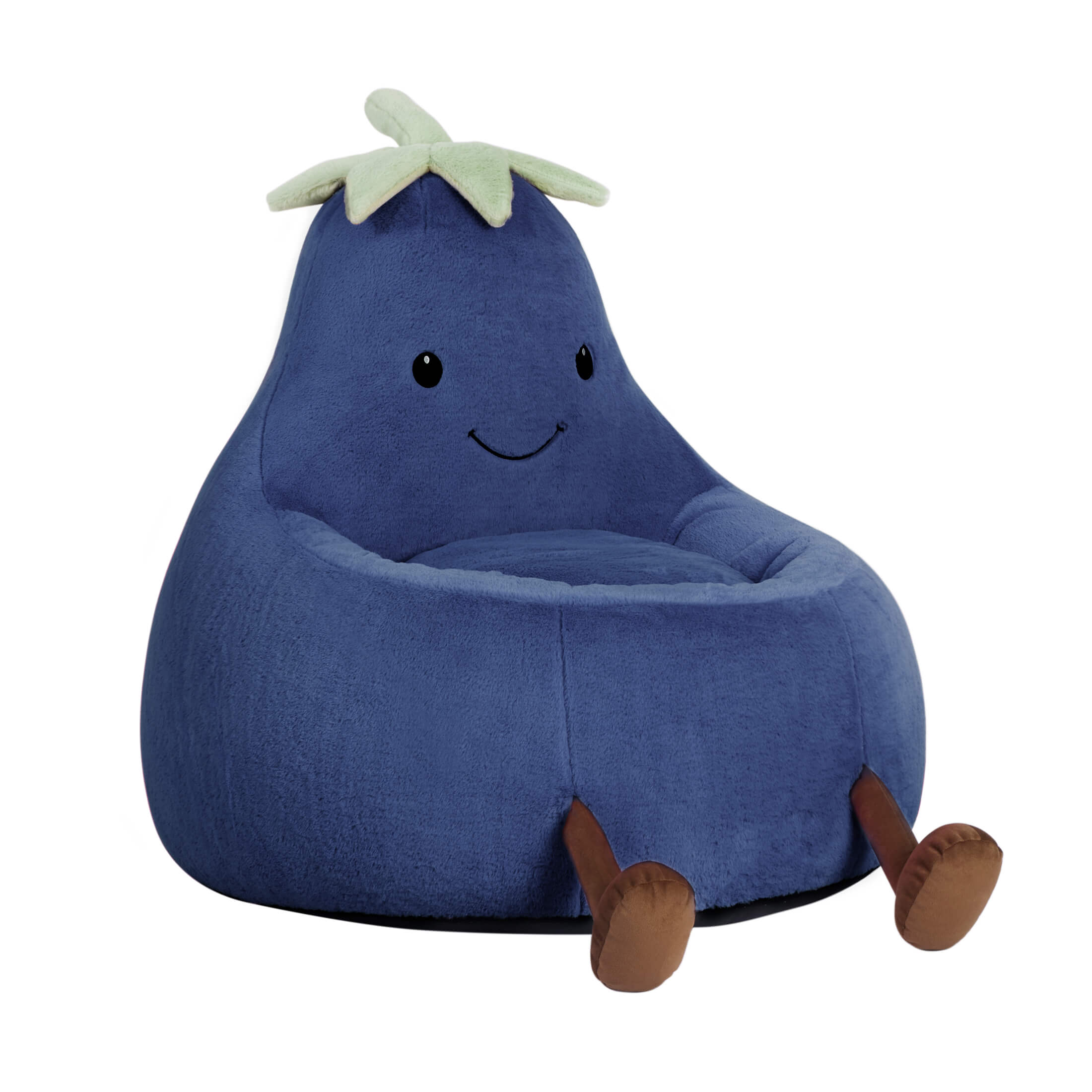 Eggplant Bean Bag Chair – Soft ＆ Supportive