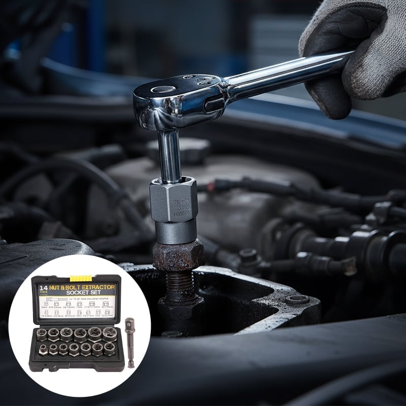  Impact Bolt Nut Extractor Set