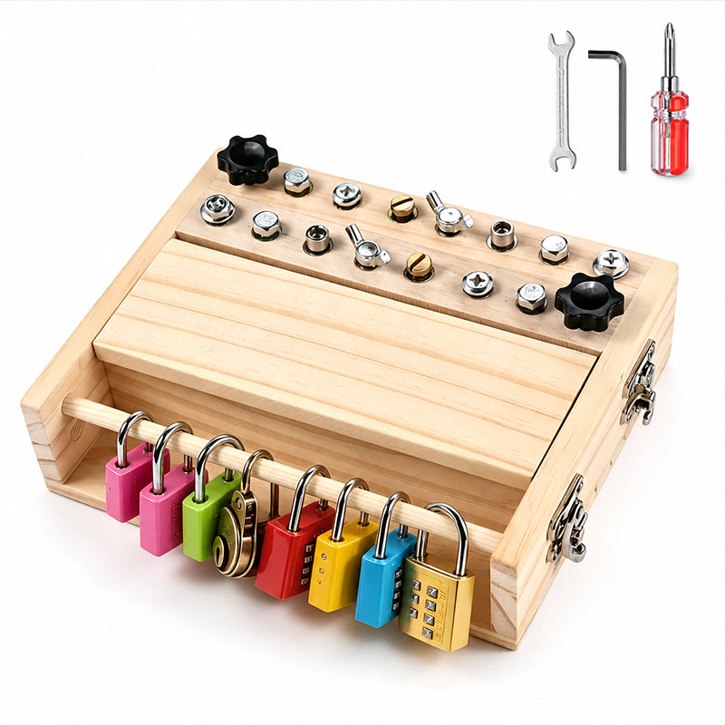 Montessori wooden screwdriver board set with tools