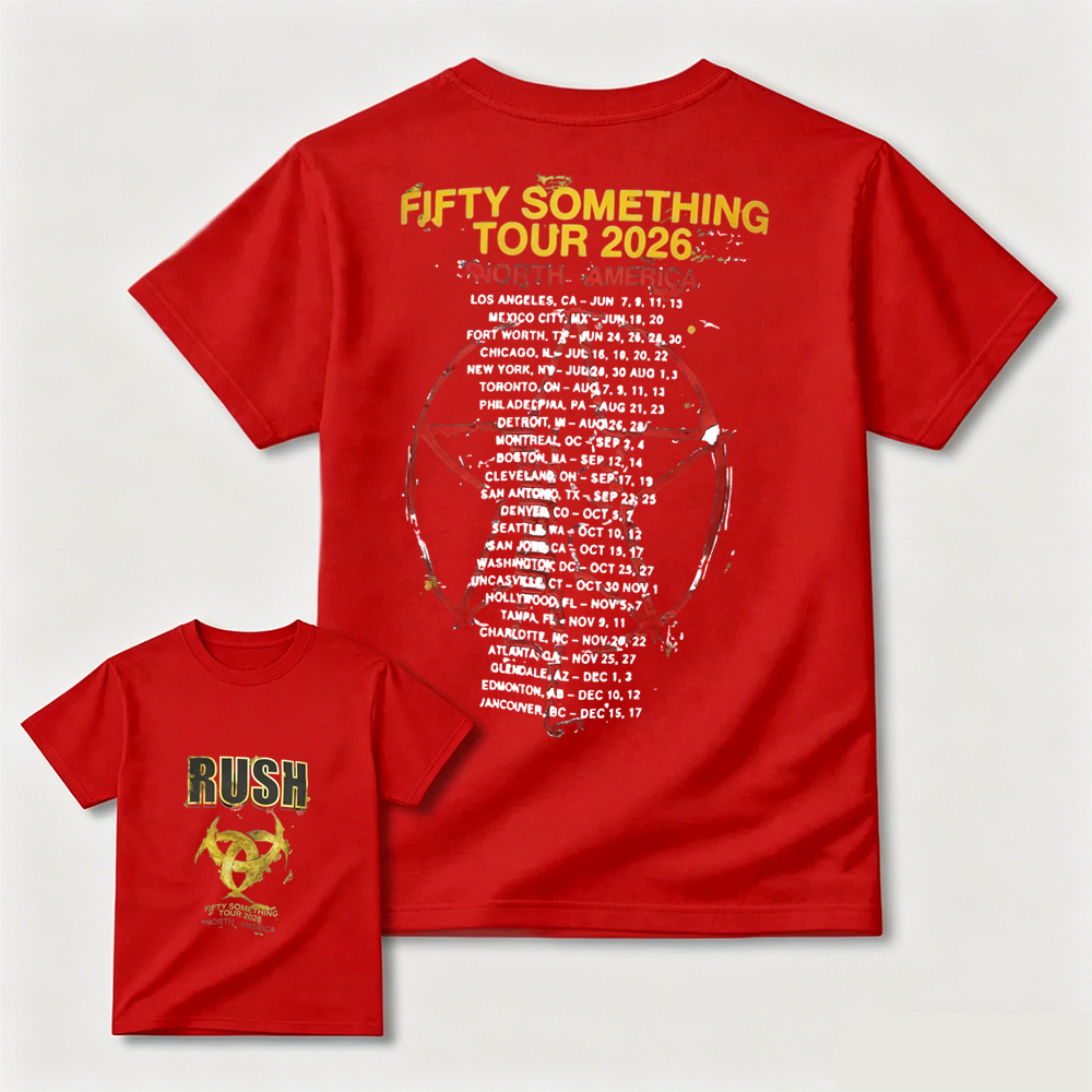 Rush Fifty Something Tour 2026 North America Official Concert Poster T-Shirt