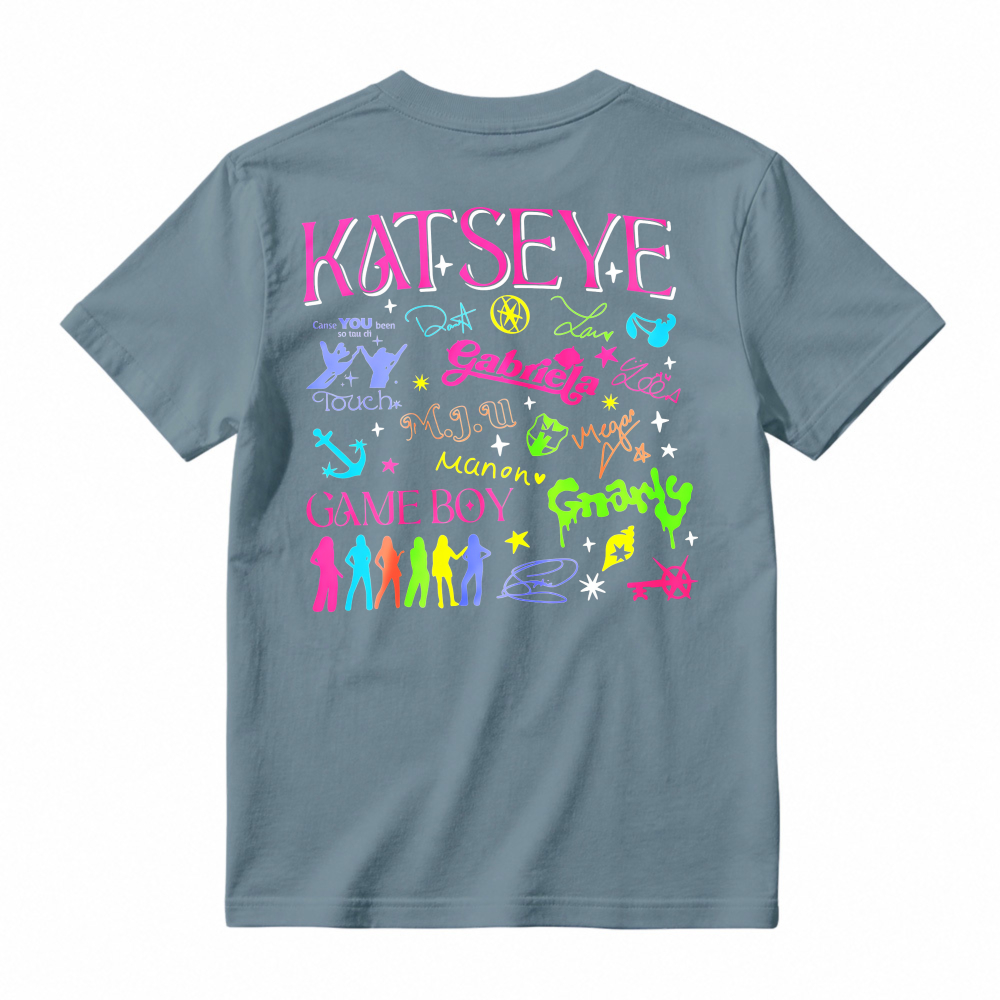 Katseye Group Name And Member Names Graffiti Style Graphic T-shirt