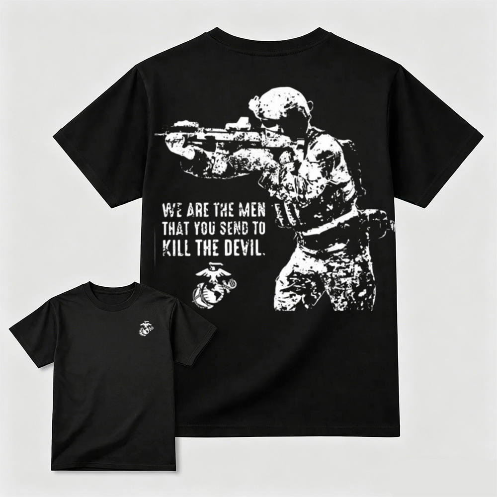 US Marine Veteran Double Sided Graphic Tee