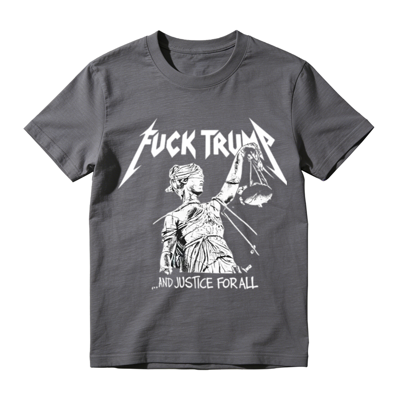 Vintage Metal Protest Graphic and Justice For All T-Shirt