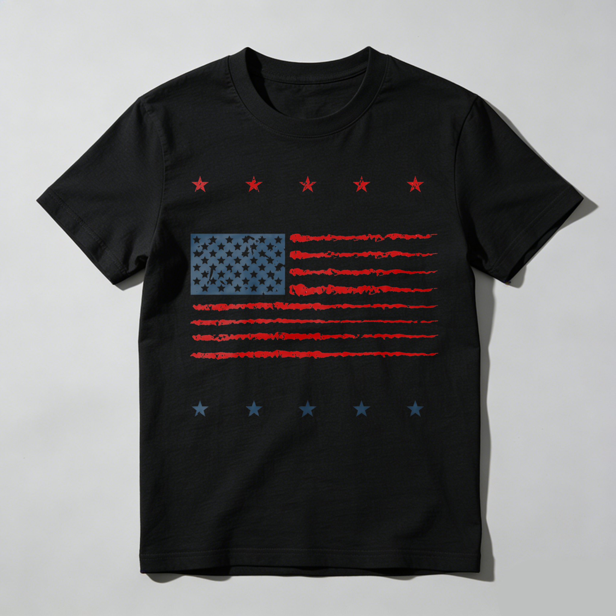 American Flag Design With Stars And Stripes T-shirt