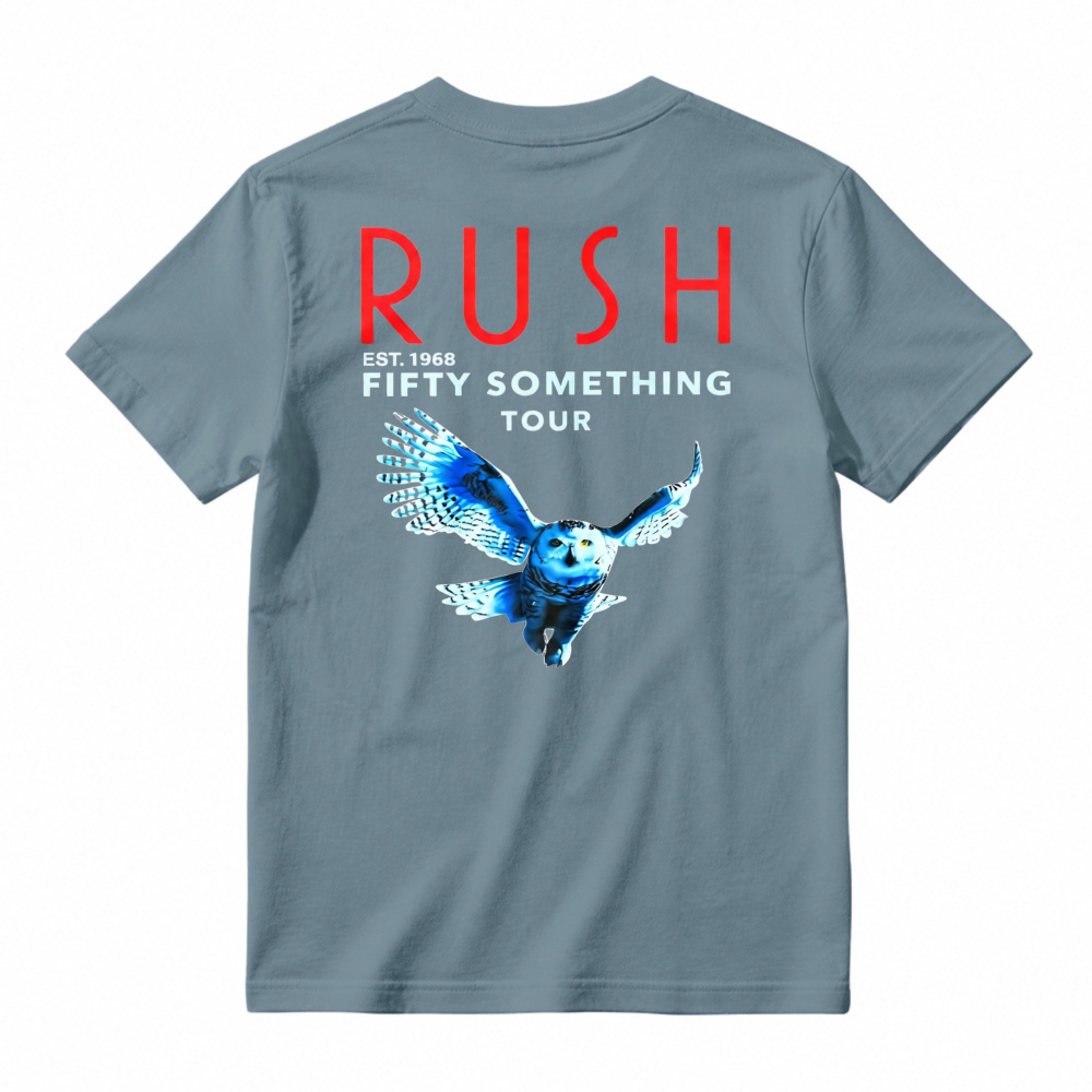 Rush Est 1968 Fifty Something Tour Blue Owl Graphic T-shirt