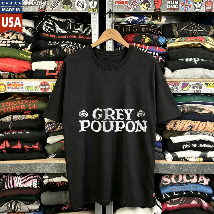 CozTee  Grey Poupon Logo Print T-Shirt  Graphic T-Shirt