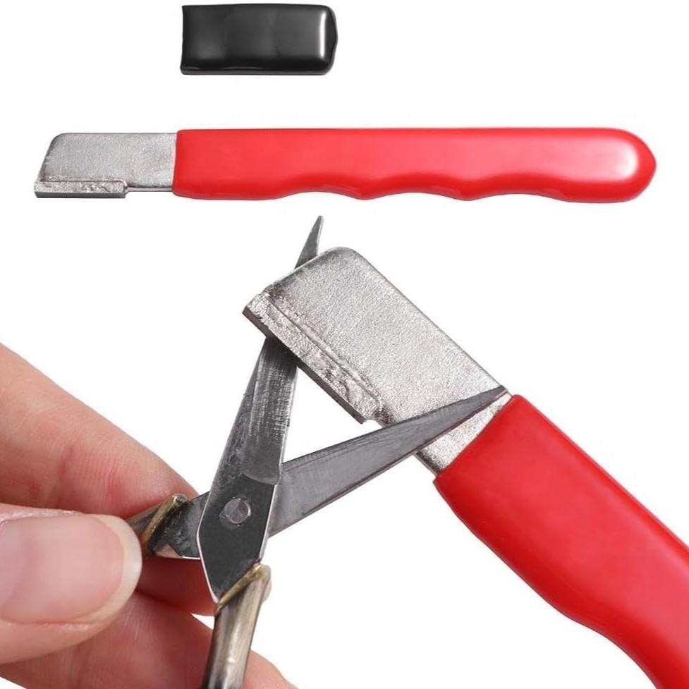 Ergonomic Red Handle Manual Sharpener