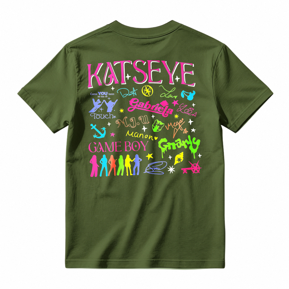 Katseye Group Name And Member Names Graffiti Style Graphic T-shirt