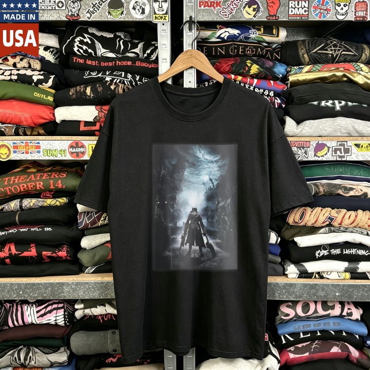 CozTee  Dark Figure In Stormy Landscape  Graphic T-Shirt