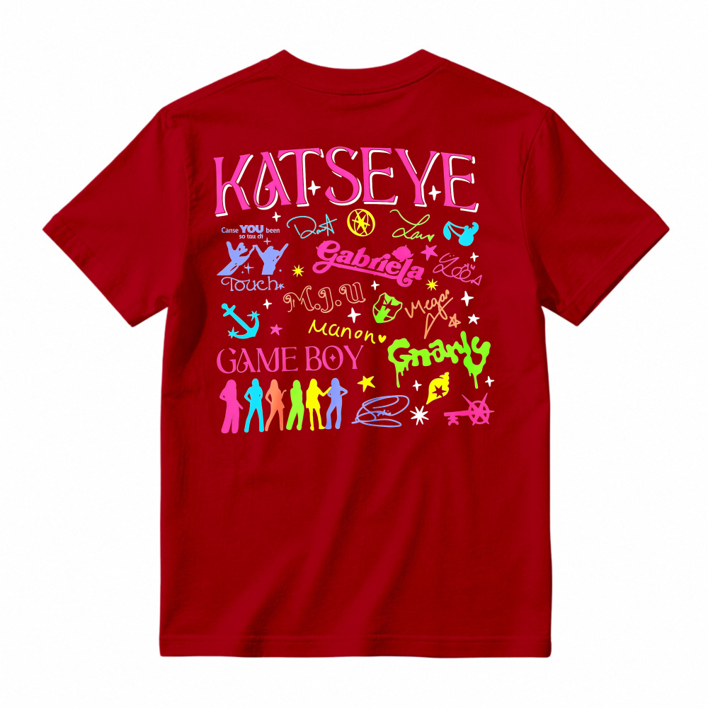 Katseye Group Name And Member Names Graffiti Style Graphic T-shirt