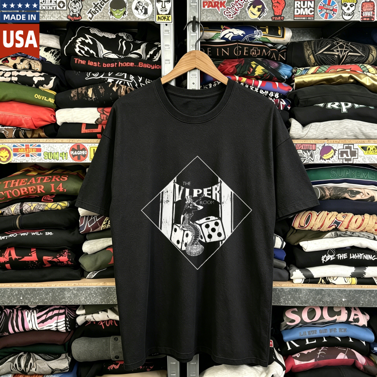 CozTee  Viper Dice Diamond Pattern Print  Graphic T-Shirt