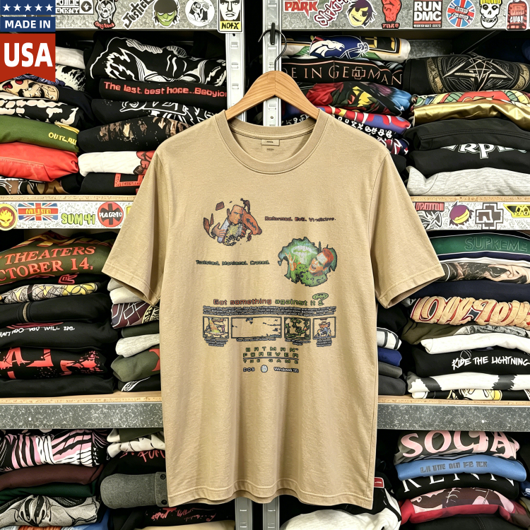 CozTee Artistic Design With Characters And Text Graphic T-Shirt