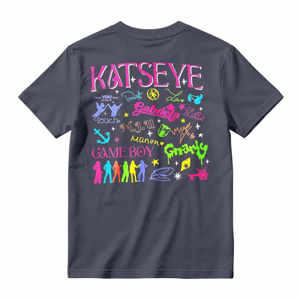 Katseye Group Name And Member Names Graffiti Style Graphic T-shirt