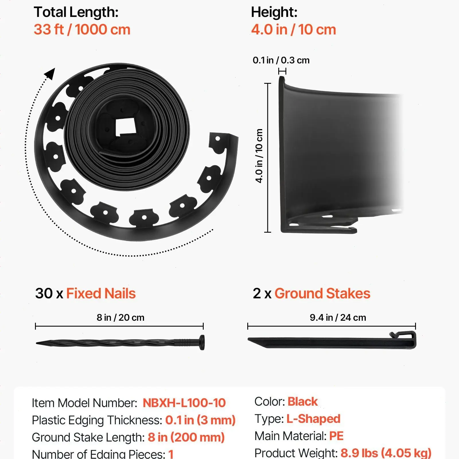 Plastic Landscaping Edging Roll