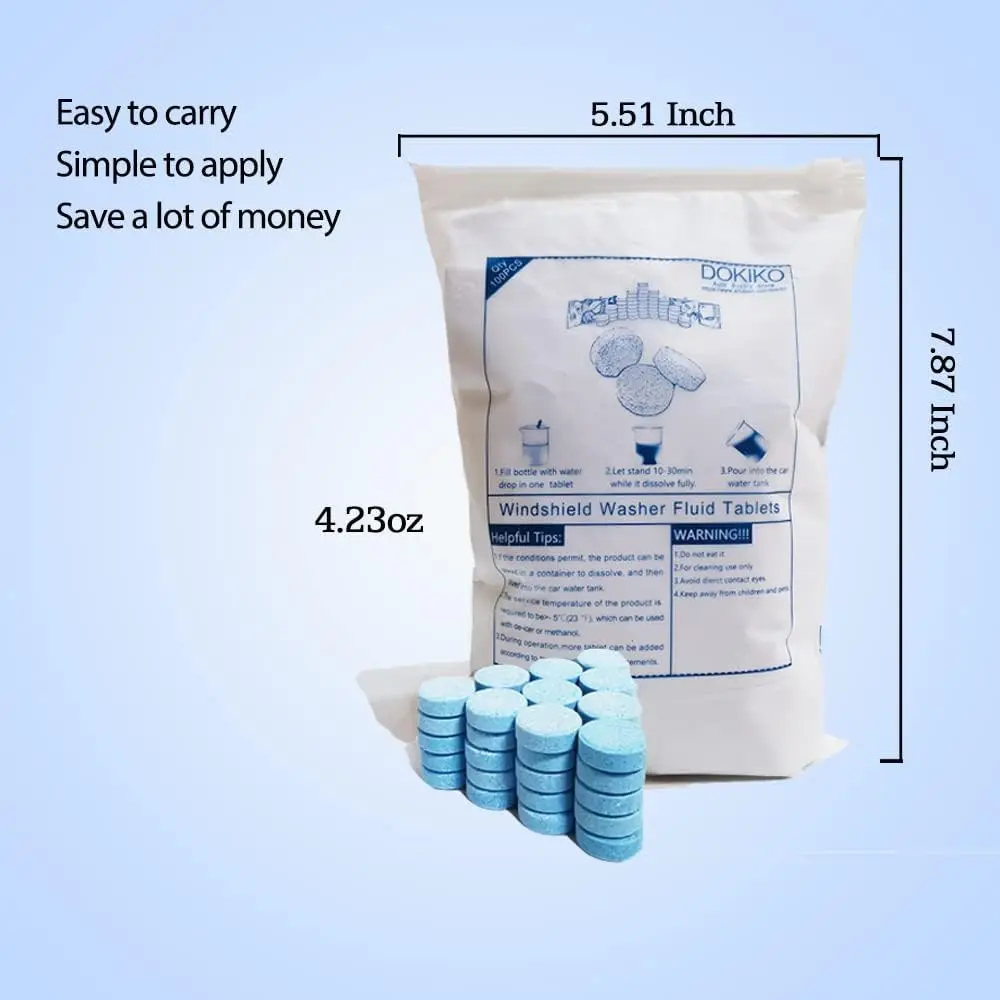 Compact washer fluid tablet package