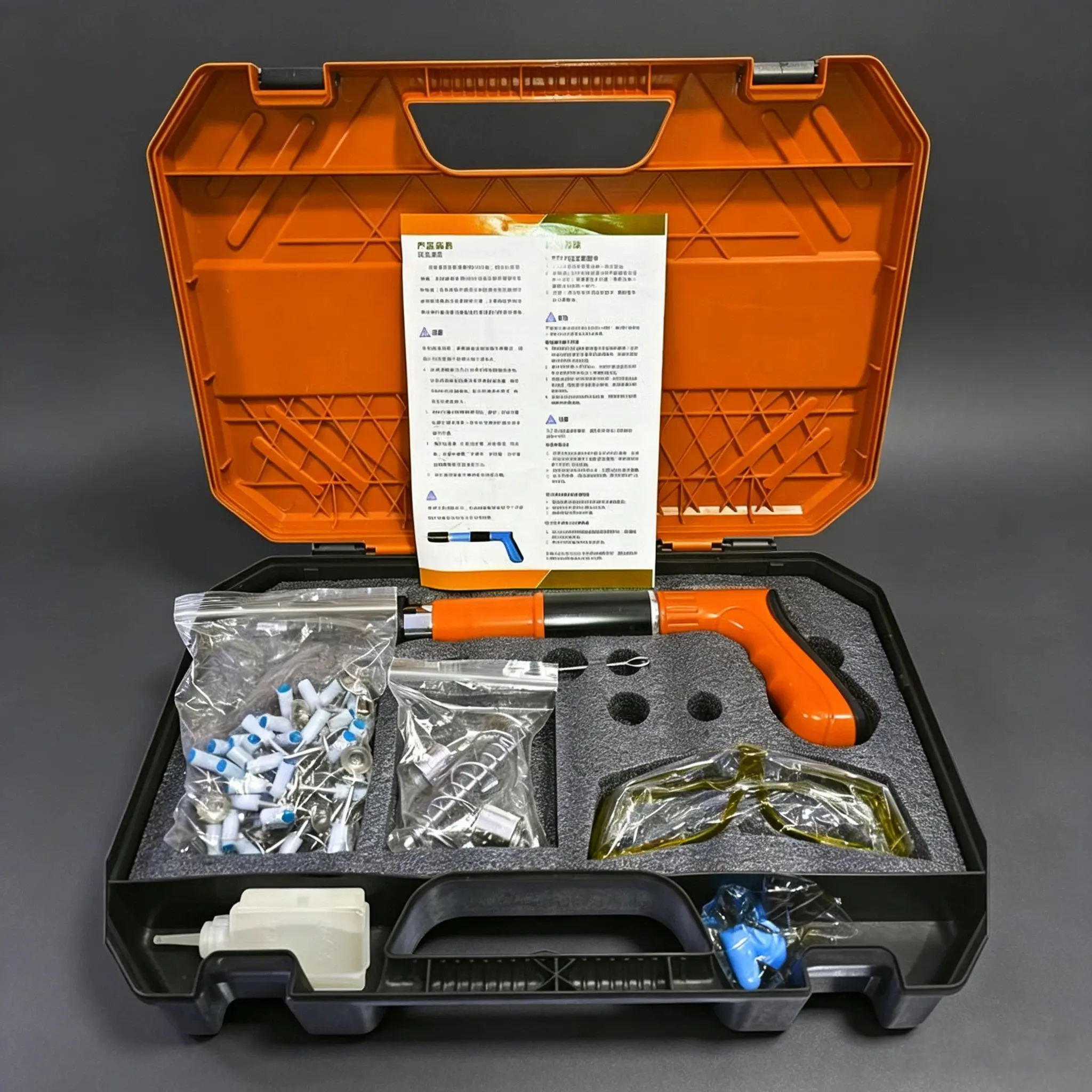 Manual mini steel nail gun carrying case