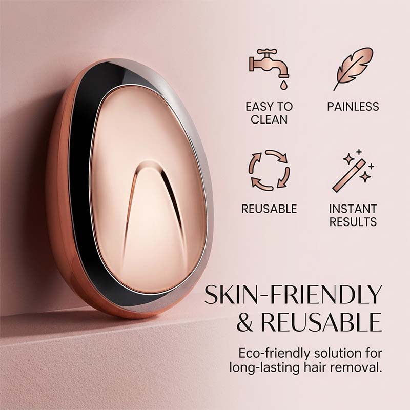 Nano glass hair remover used on lower leg