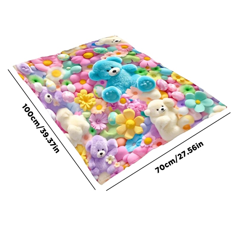 70 by 100 centimeter plush throw blanket size