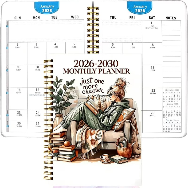 2028 monthly spread in 2026-2030 planner