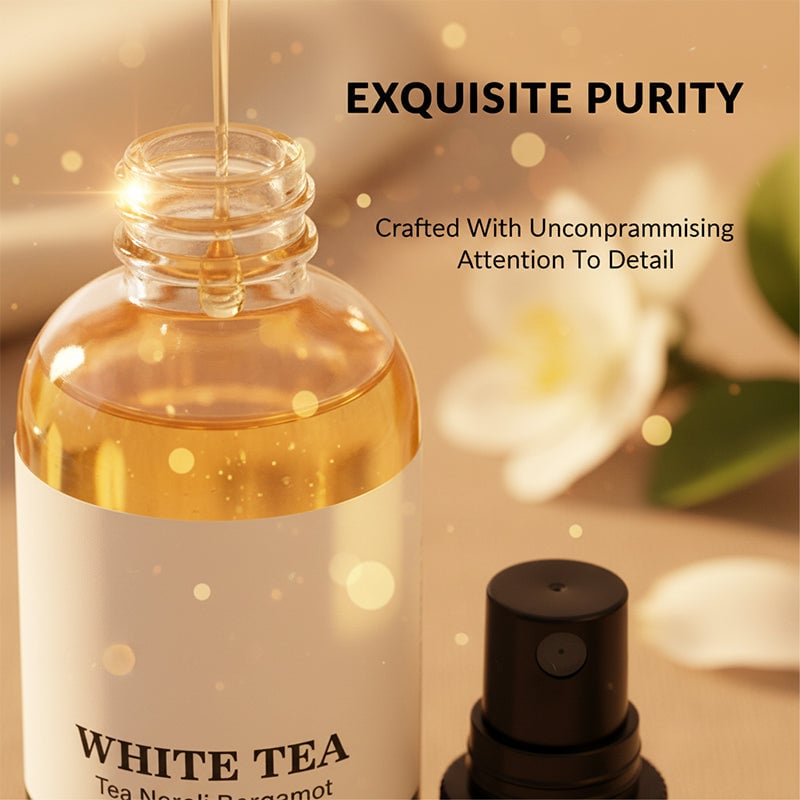 White Tea fragrance oil highlighting pure and refined fragrance