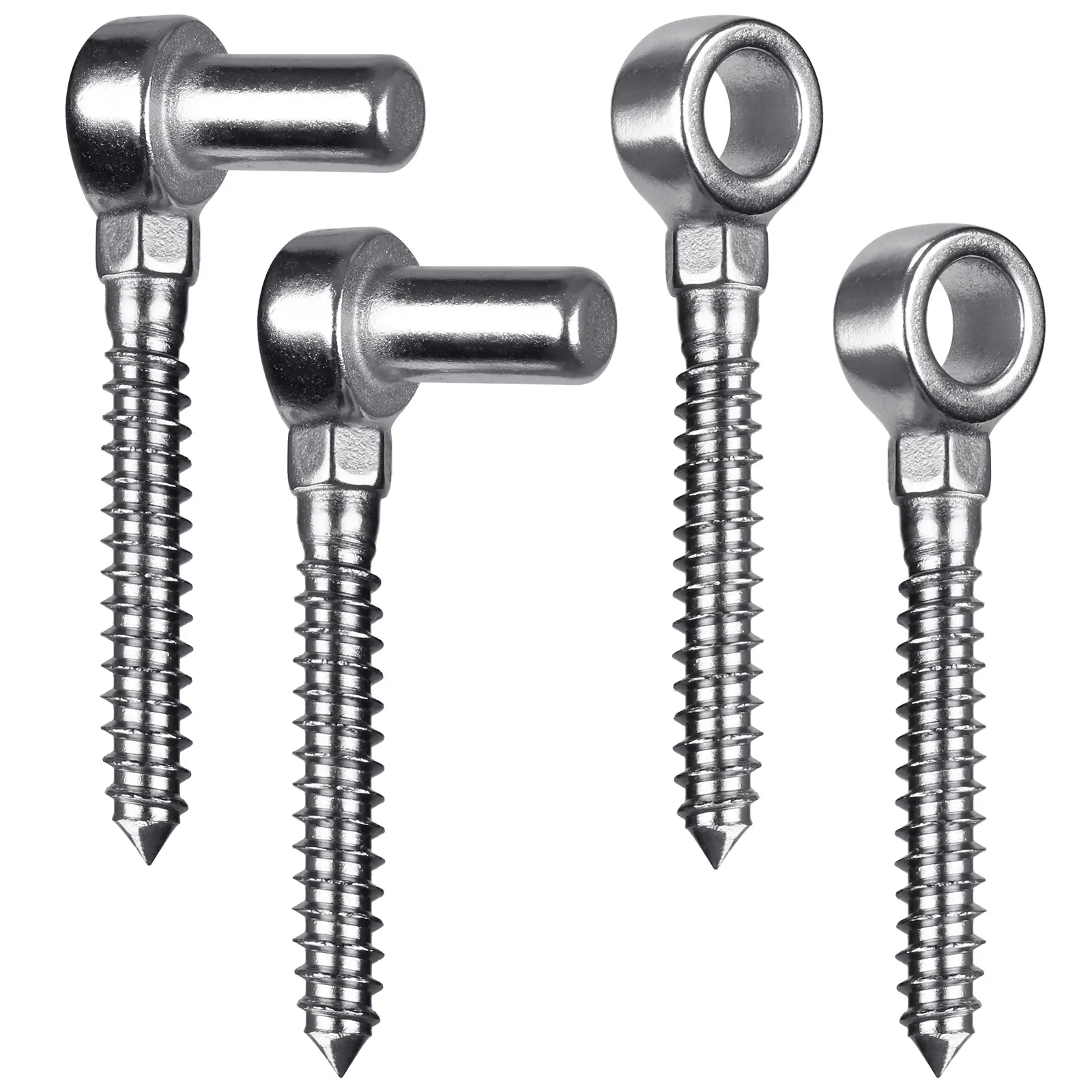 Two M12 stainless steel gate mounting bolts