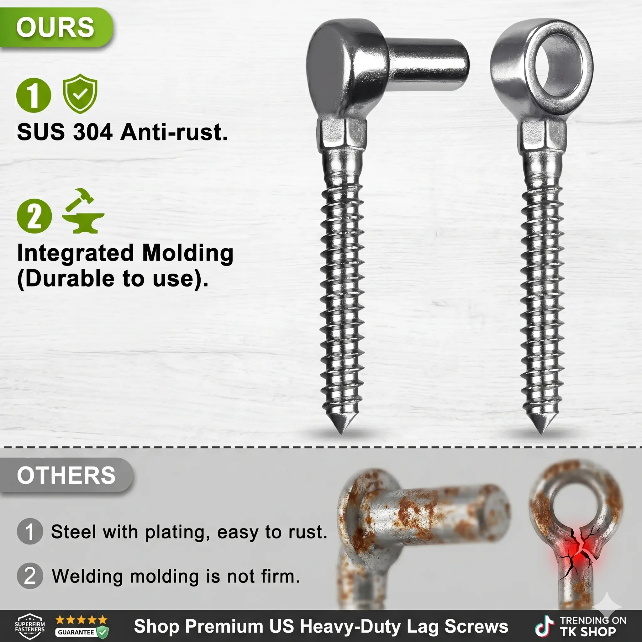 M12 Fence Gate Mounting Bolt 2 Pack 