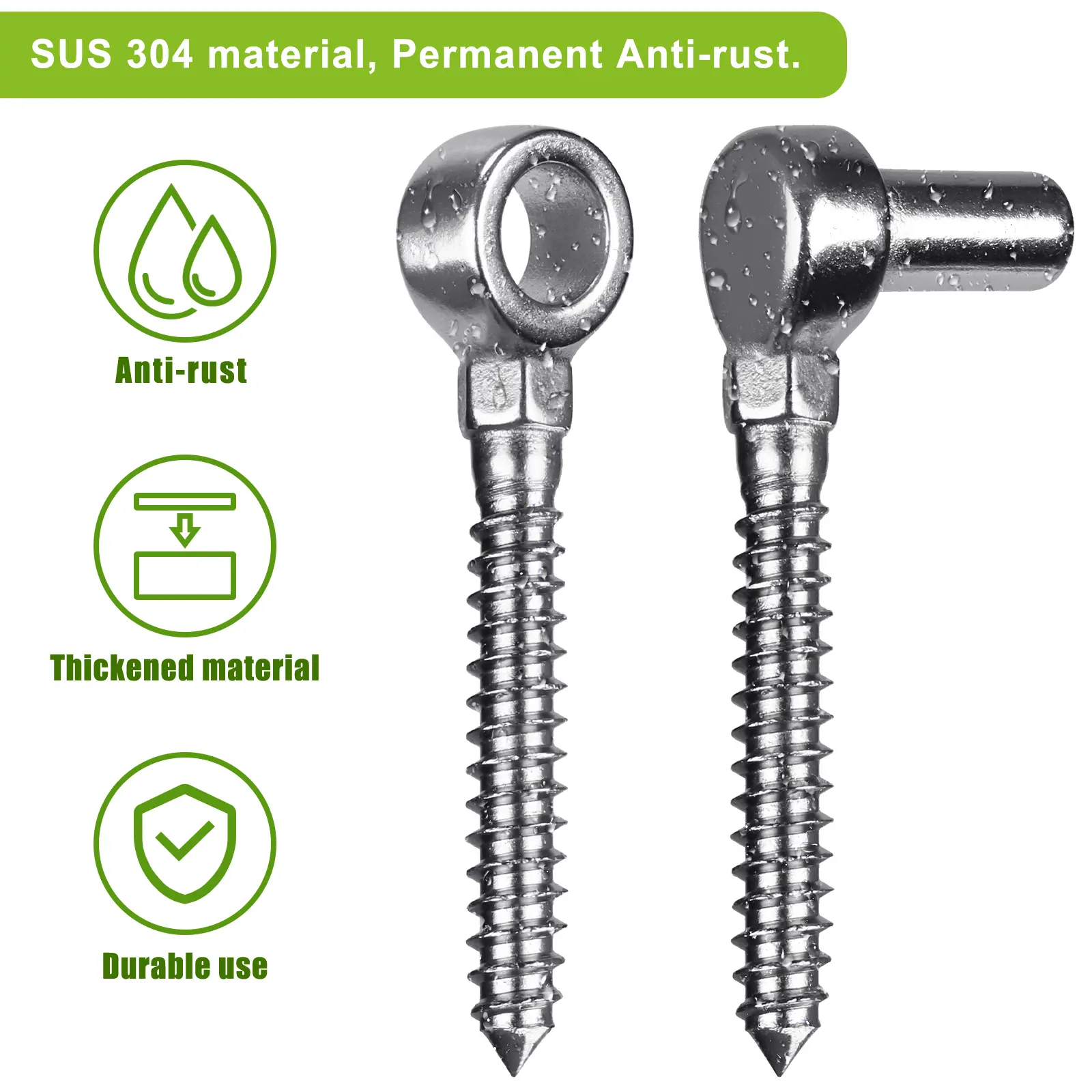 SUS 304 stainless steel M12 gate mounting bolt